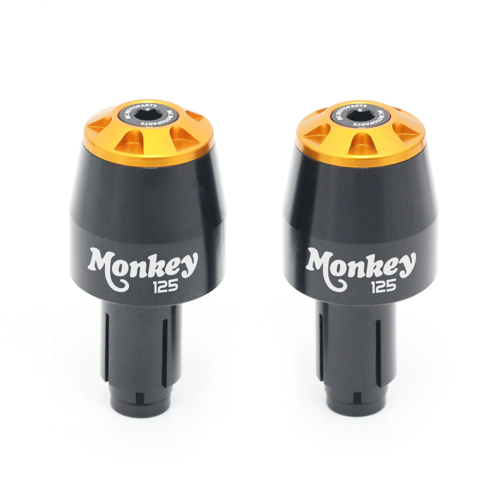 Fits Honda MONKEY 125 Engraved Logo STORM CNC Bar Ends - MC Motoparts