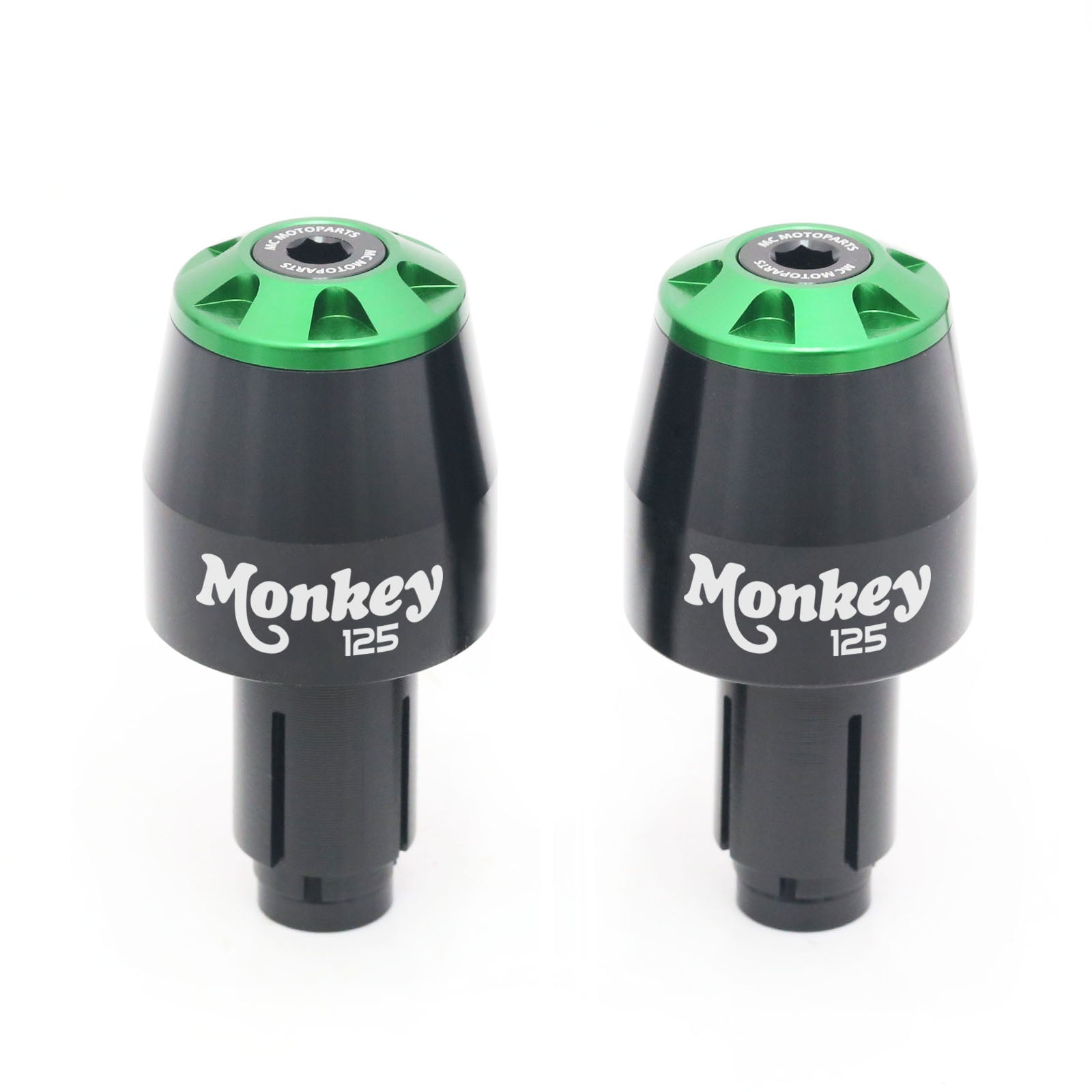 Fits Honda MONKEY 125 Engraved Logo STORM CNC Bar Ends - MC Motoparts