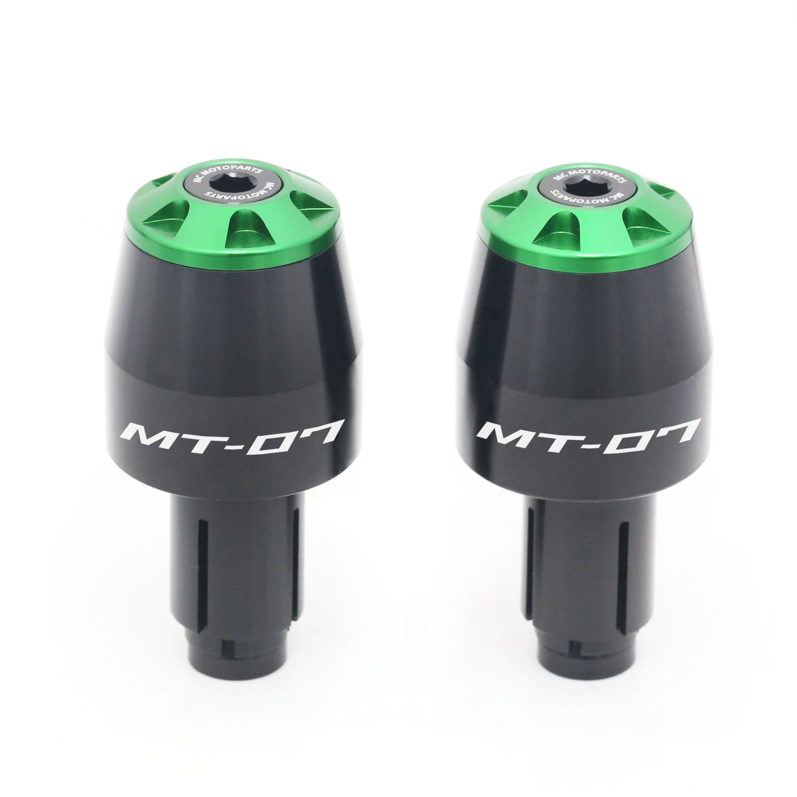 Fits Yamaha MT07 2014-2019 MT-07 Engraved Logo STORM CNC Bar Ends - MC Motoparts