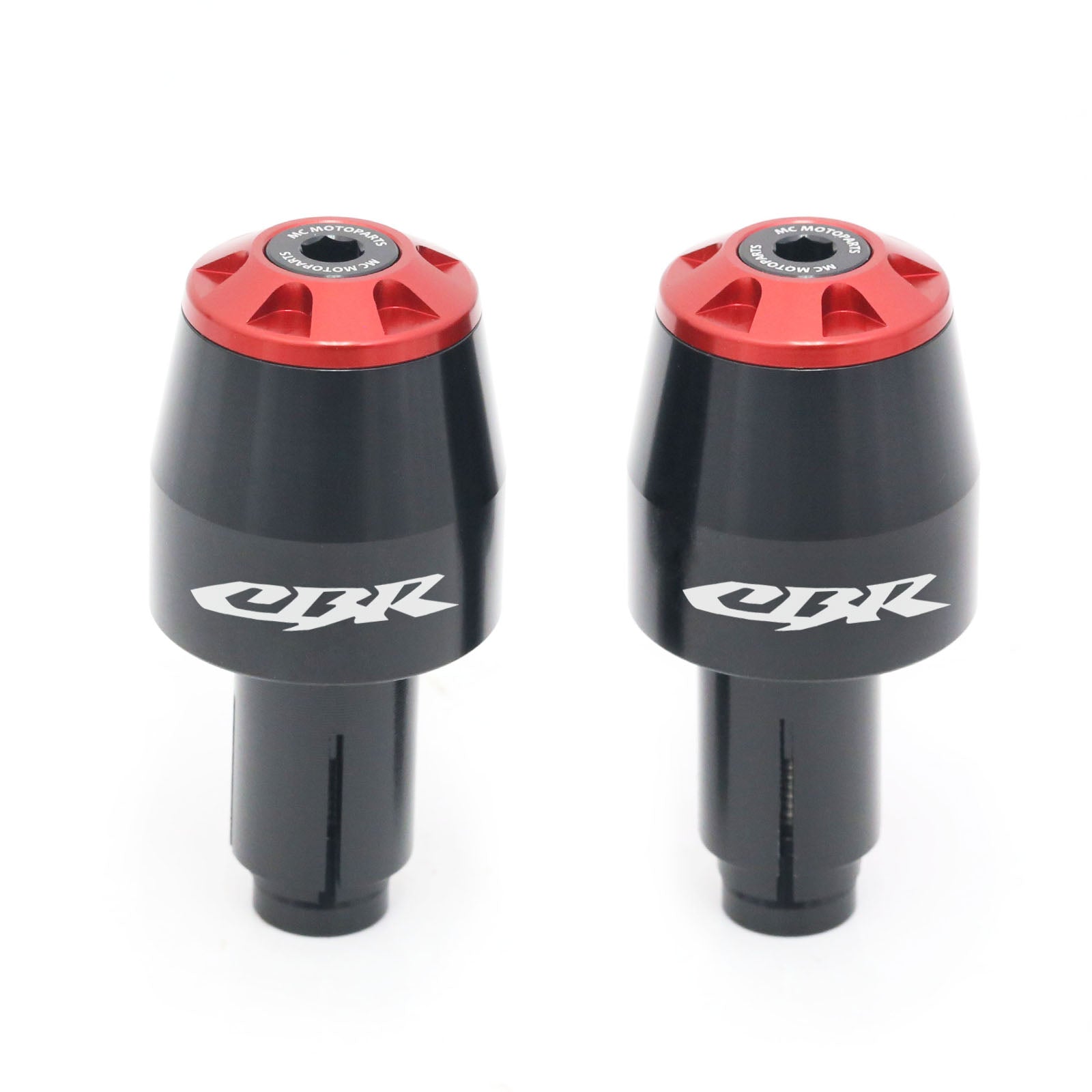 Fits Honda CBR1100XX CBR600RR CBR Engraved Logo STORM CNC Bar Ends - MC Motoparts