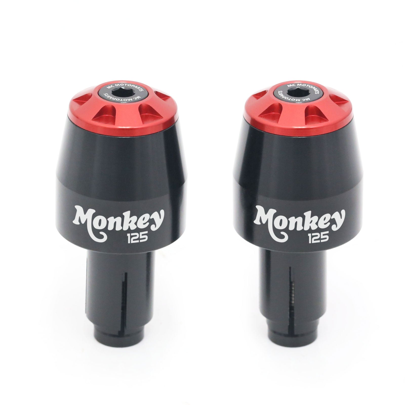 Fits Honda MONKEY 125 Engraved Logo STORM CNC Bar Ends - MC Motoparts