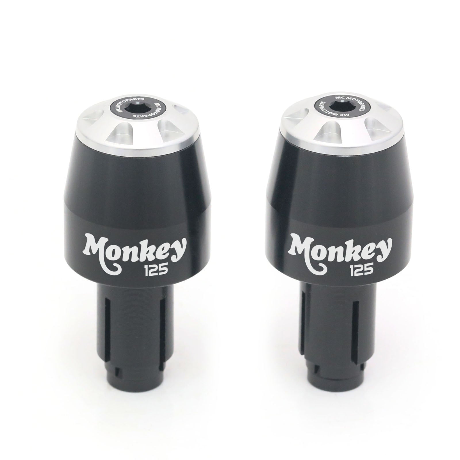 Fits Honda MONKEY 125 Engraved Logo STORM CNC Bar Ends - MC Motoparts