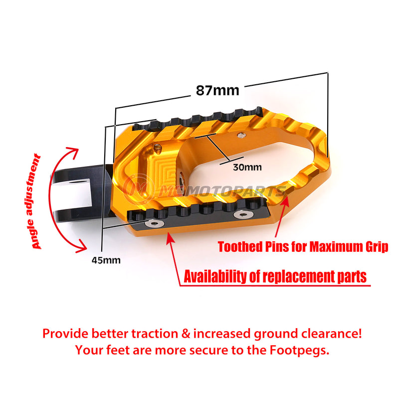 Fits Ducati Monster 695 800 S4R Rear TRC Touring Wide Foot Pegs