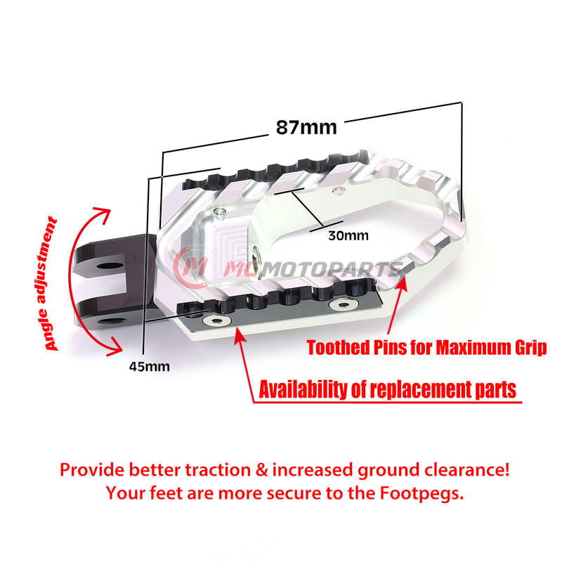 Fits Ducati 1198 1299 899 Panigale Rear TRC Touring Wide Foot Pegs
