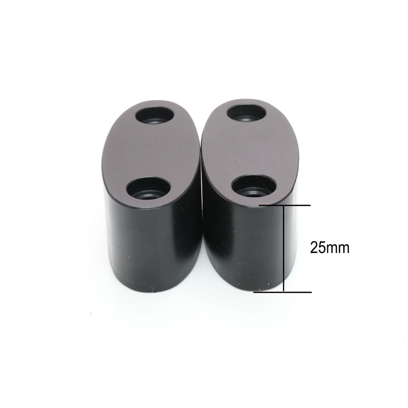 Fit Honda CBR600RR CBR1000RR CBR500R Motorcycle Black Delrin Mirror Extender and Riser - MC Motoparts