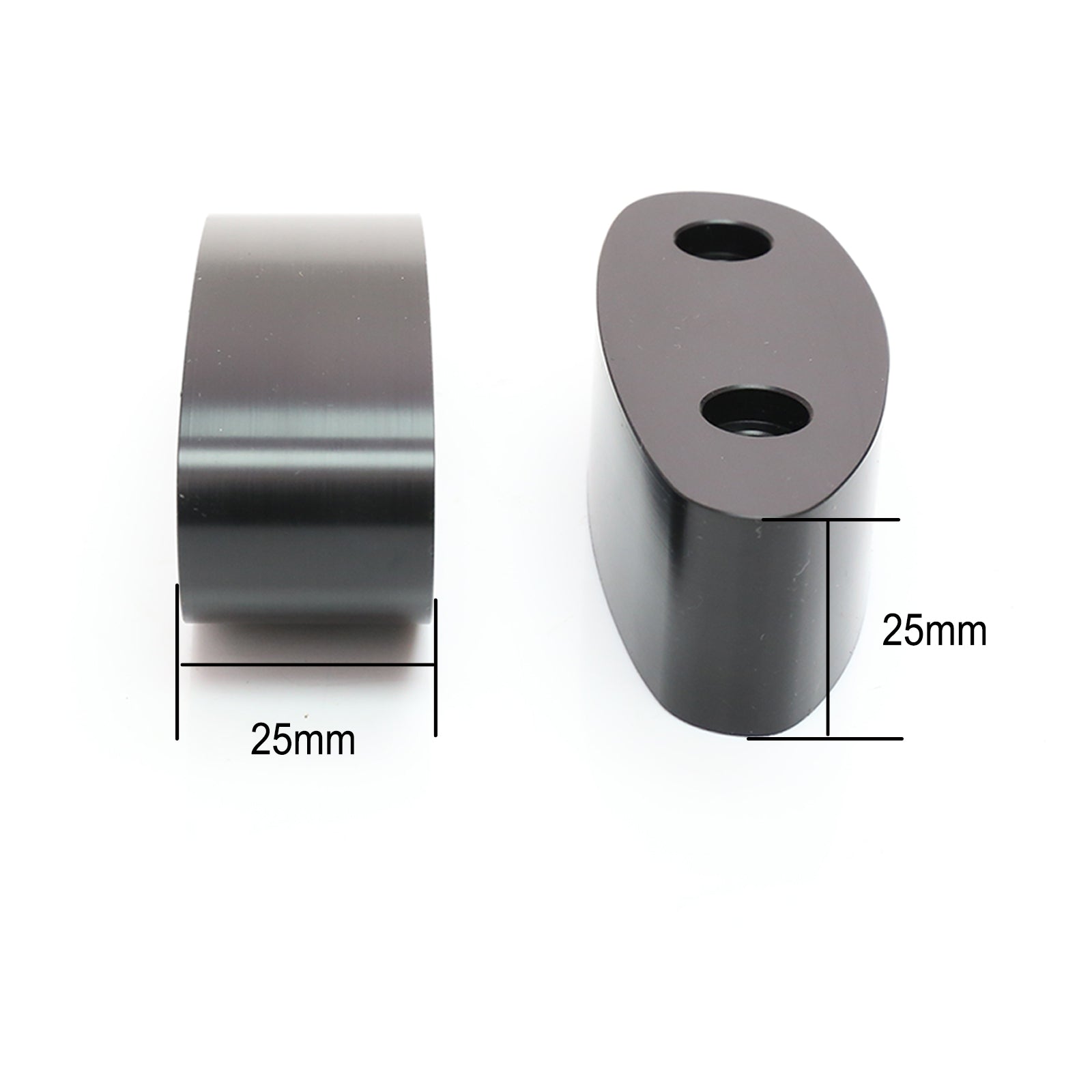 Fit Suzuki GSX-R1000 750 600 Hayabusa Motorcycle Black Delrin Mirror Extender and Riser - MC Motoparts