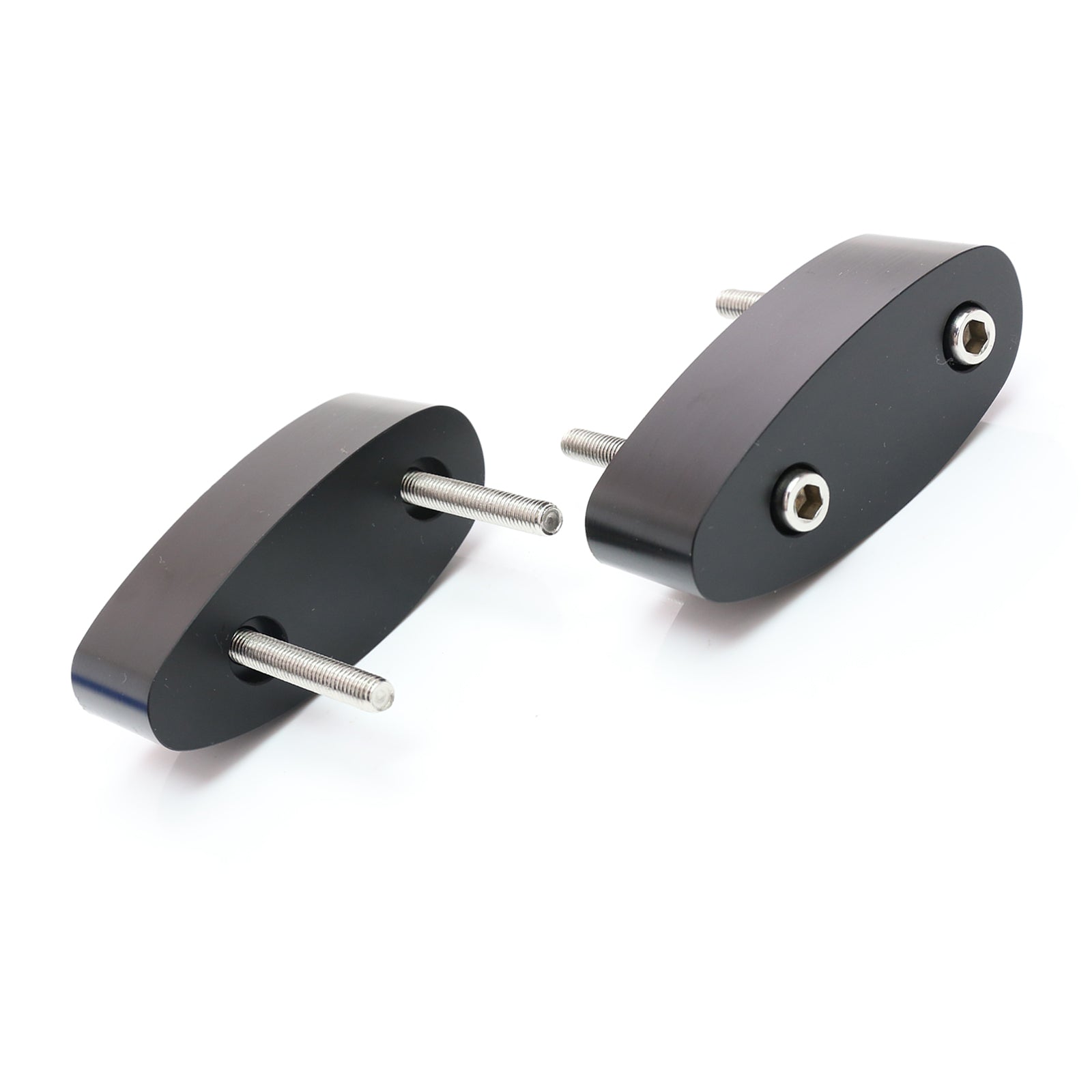 Fit Suzuki GSX-R1000 750 600 Hayabusa Motorcycle Black Delrin Mirror Extender and Riser - MC Motoparts