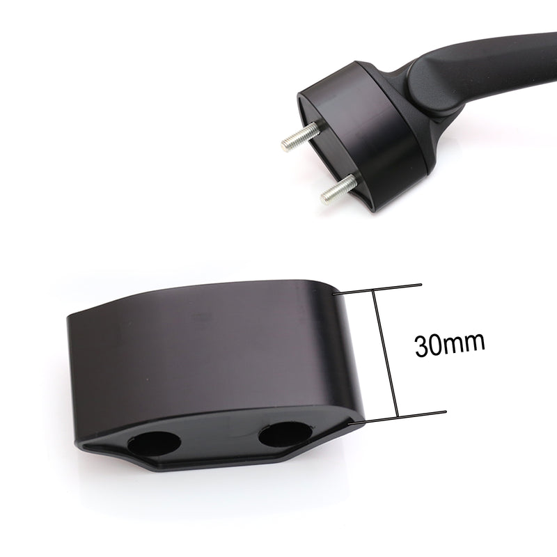 Fit Yamaha YZF R6 2008-2016 Motorcycle Black Delrin Mirror Extender and Riser - MC Motoparts