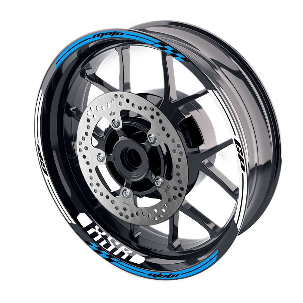 Fit Yamaha XSR 700 900 Logo Moto GP Check 17 inch Wheel Rim Sticker - MC Motoparts