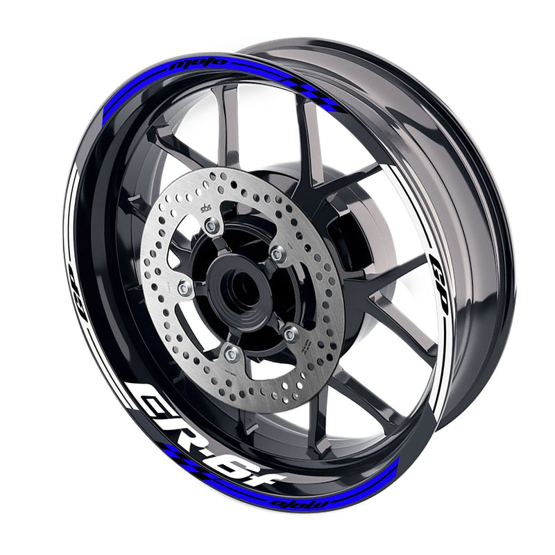 Fit Kawasaki ER-6F Logo Moto GP Check 17 inch Wheel Rim Sticker - MC Motoparts