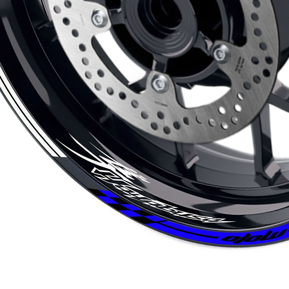 Fit Suzuki GSX1300R Hayabusa Logo GP 17 inch Rim Wheel Stickers Racing Check