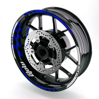 Fit Kawasaki Z H2 Logo Moto GP Check 17 inch Wheel Rim Sticker - MC Motoparts