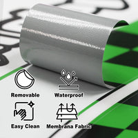 Fit Kawasaki ER-6F Logo Moto GP Check 17 inch Wheel Rim Sticker - MC Motoparts