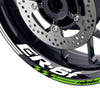 Fit Kawasaki ER-6F Logo GP 17 inch Rim Wheel Stickers Racing Check