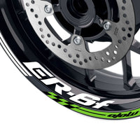 Fit Kawasaki ER-6F Logo GP 17 inch Rim Wheel Stickers Racing Check