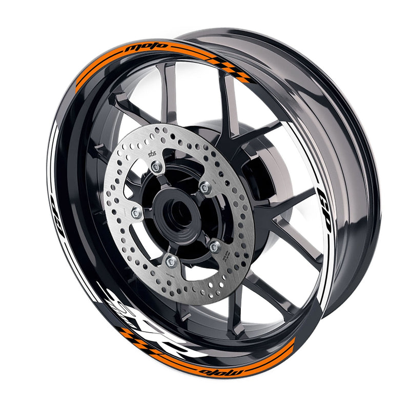 Fit BMW S1000RR Logo Moto GP Check 17 inch Wheel Rim Sticker - MC Motoparts