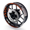 Fit Ducati Hypermotard 1100 Logo Moto GP Check 17 inch Wheel Rim Sticker - MC Motoparts
