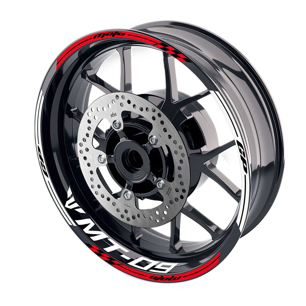 Fit Yamaha MT-09 Logo Moto GP Check 17 inch Wheel Rim Sticker - MC Motoparts