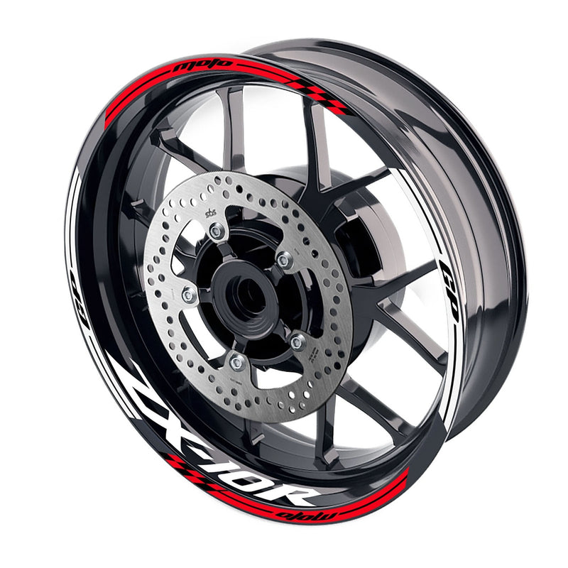 Fit Kawasaki ZX10R Ninja Logo Moto GP Check 17'' Wheel Rim Sticker - MC Motoparts