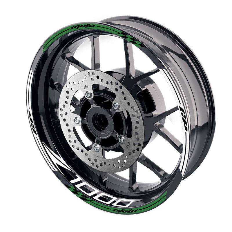 Fit Kawasaki Z1000 Logo Moto GP Stripe 17'' Wheel Rim Sticker - MC Motoparts