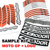 Fit Ducati Scrambler Caf? Racer Logo Moto GP Stripe 17'' Wheel Rim Sticker - MC Motoparts