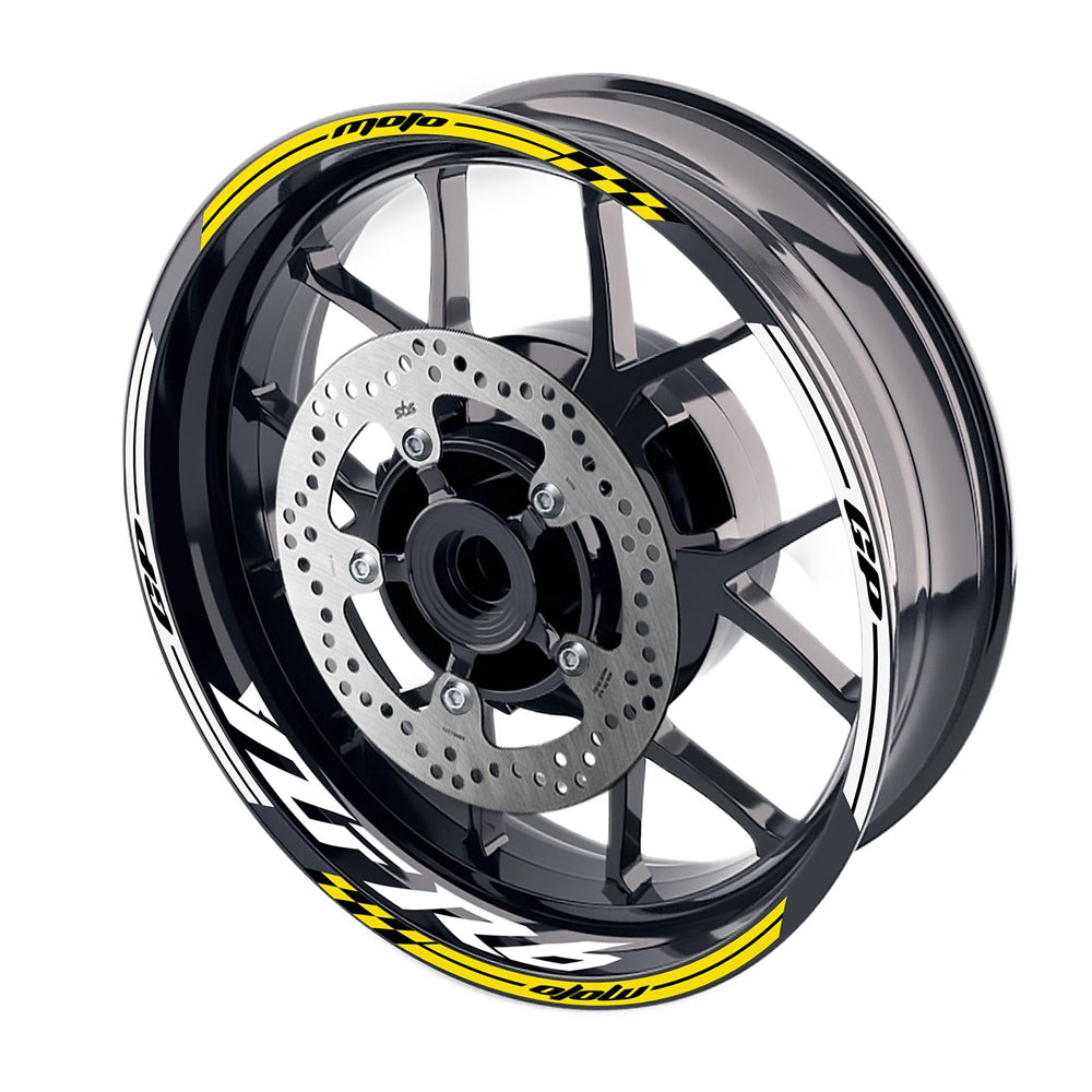Fit Yamaha YZF R6 99-18 Logo Moto GP Stripe 17'' Wheel Rim Sticker - MC Motoparts