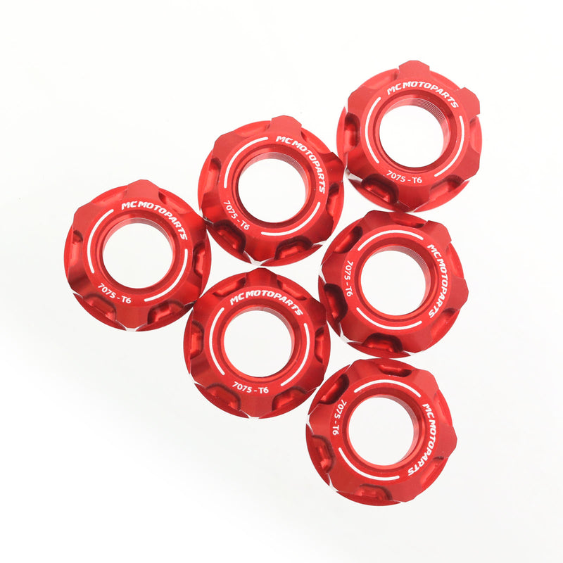Fit Honda CB1000R CB350R CBR250R SPOKE6 Billet M10 Rear Sprocket Nuts - MC Motoparts