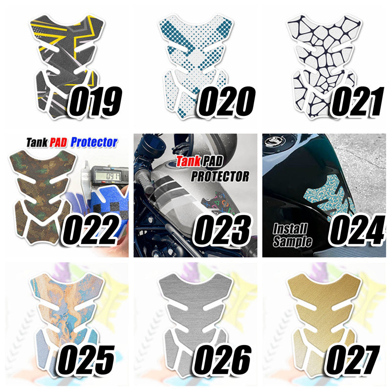 Tank Pad Protector Motorcycle Gas Tank Sticker Anti Slip Pattern Shield MC Motoparts x StickerBao