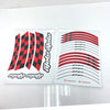 Moto GP Black Check 17 inch Wheel Front & Rear Rim Sticker Set - MC Motoparts