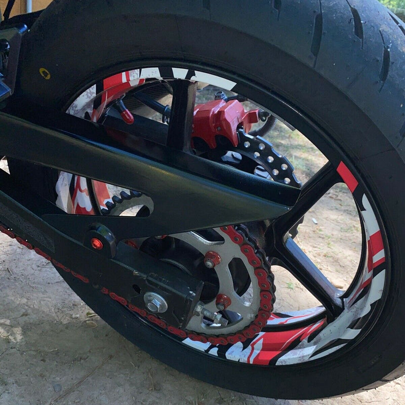 S22 17 inch Rim Front & Rear Removable 2-Piece Rim Sticker For Suzuki B-King GSX750 GSR650 - MC Motoparts