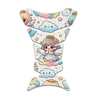 Gas Tank Sticker Motorcycle Tank Pad Protector Anti Slip Fish Bone Japanese Sci Fi - MC Motoparts