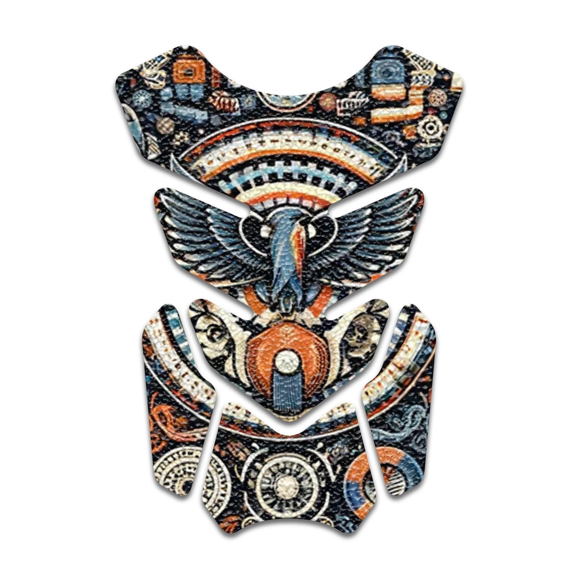 Gas Tank Sticker Motorcycle Tank Pad Protector Anti Slip Shield Vintage Wave - MC Motoparts