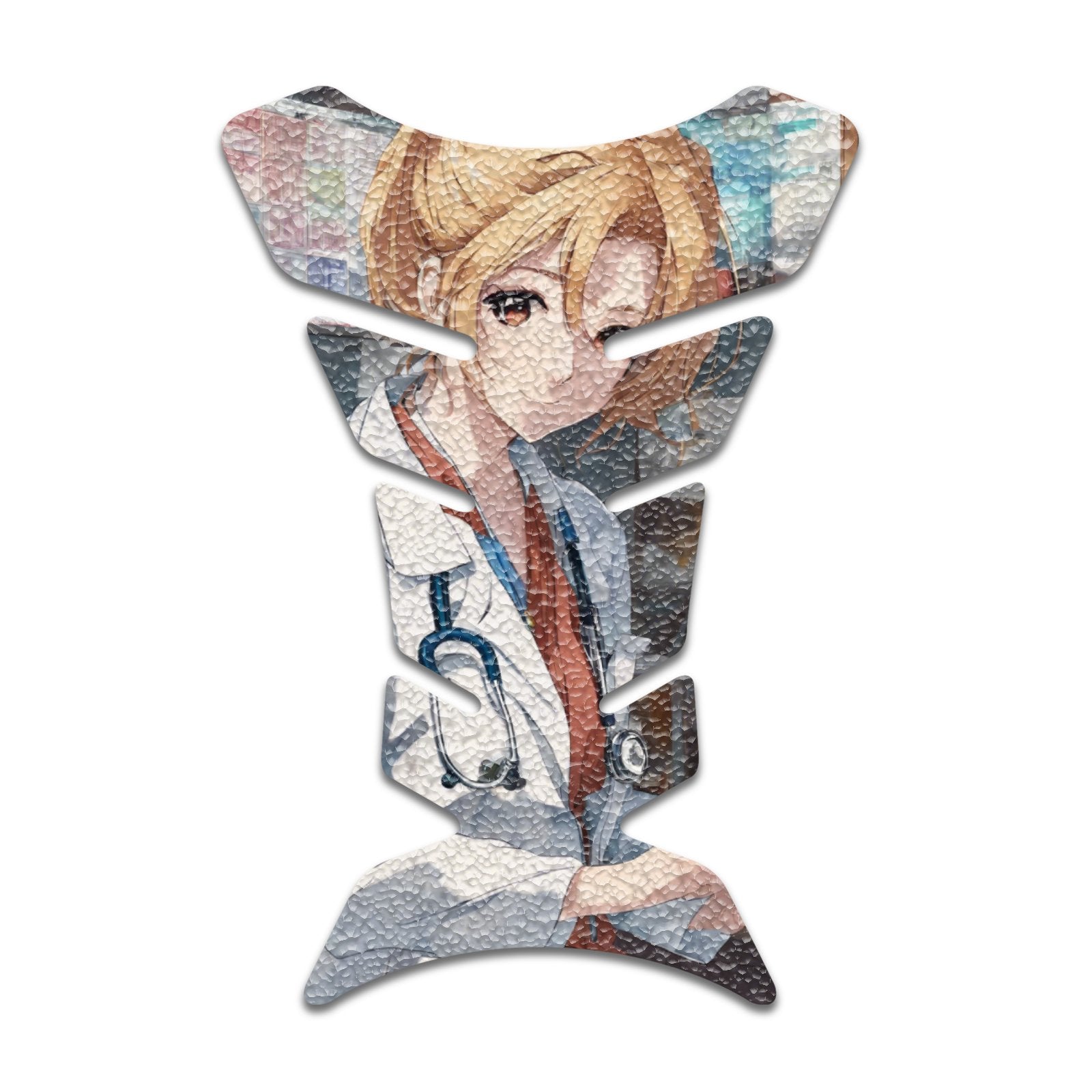 Gas Tank Sticker Motorcycle Tank Pad Protector Anti Slip Fish Bone Abstract Anime - MC Motoparts