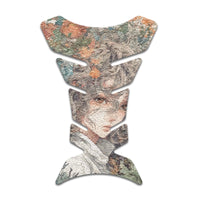 Gas Tank Sticker Motorcycle Tank Pad Protector Anti Slip Fish Bone Anime Artistic - MC Motoparts