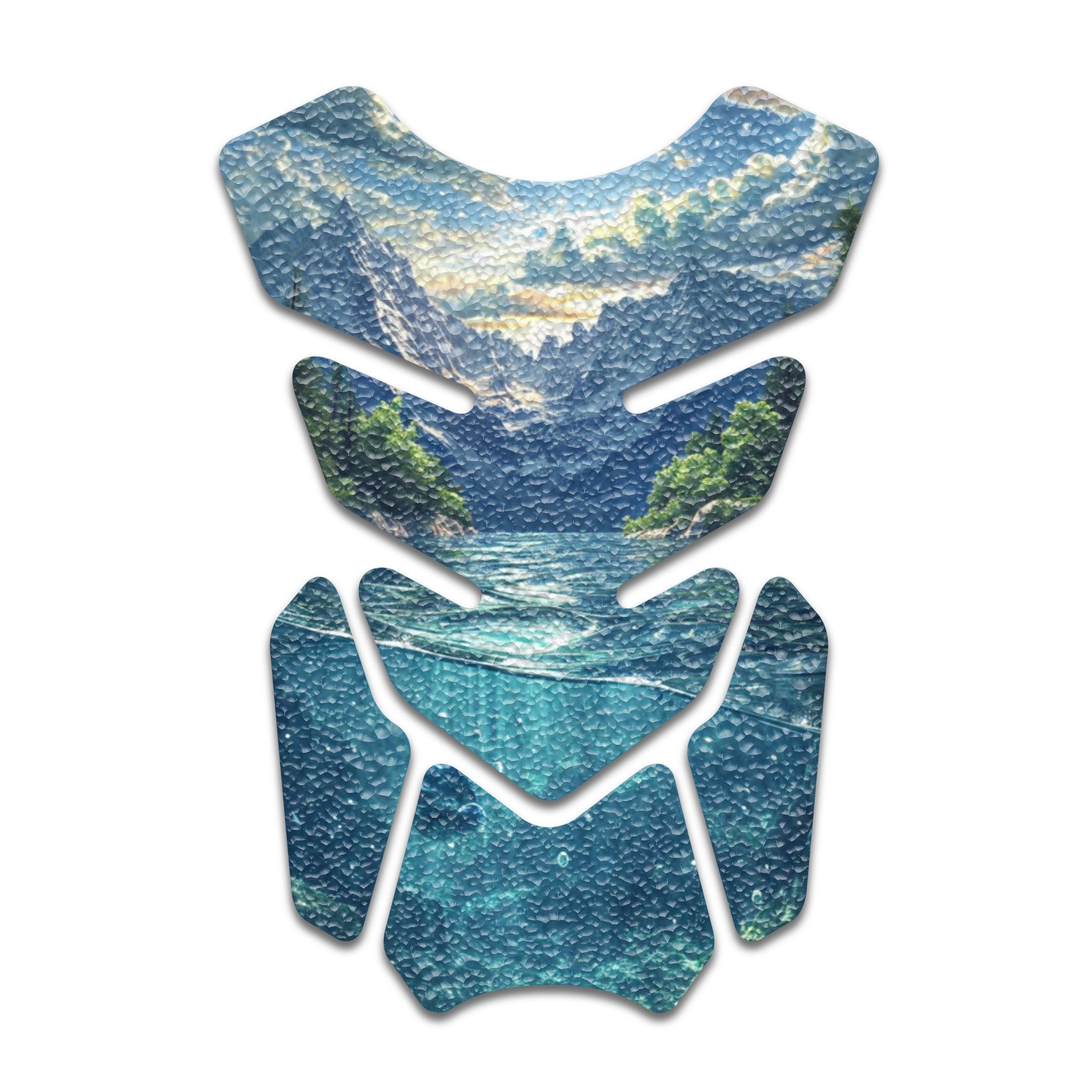 Gas Tank Sticker Motorcycle Tank Pad Protector Anti Slip Shield Vintage Wave - MC Motoparts