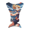 Gas Tank Sticker Motorcycle Tank Pad Protector Anti Slip Fish Bone Anime Artistic - MC Motoparts