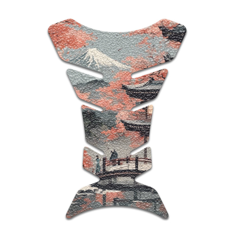 Gas Tank Sticker Motorcycle Tank Pad Protector Anti Slip Fish Bone Japanese Sci Fi - MC Motoparts