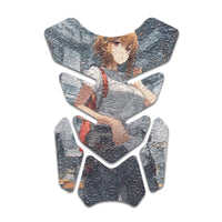 Gas Tank Sticker Motorcycle Tank Pad Protector Anti Slip Shield Abstract Anime