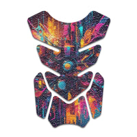 Gas Tank Sticker Motorcycle Tank Pad Protector Anti Slip Shield Neon Fantasy Art - MC Motoparts
