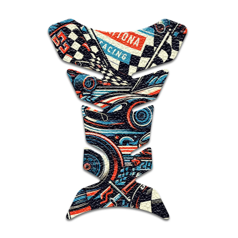 Gas Tank Sticker Motorcycle Tank Pad Protector Anti Slip Fish Bone Vintage Wave - MC Motoparts