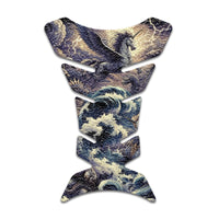 Gas Tank Sticker Motorcycle Tank Pad Protector Anti Slip Fish Bone Japanese Sci Fi - MC Motoparts