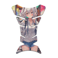 Gas Tank Sticker Motorcycle Tank Pad Protector Anti Slip Fish Bone Abstract Anime - MC Motoparts