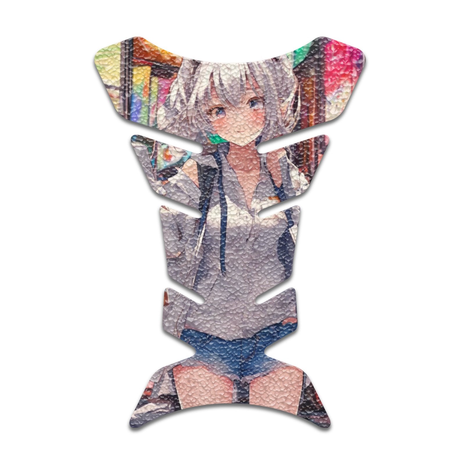 Gas Tank Sticker Motorcycle Tank Pad Protector Anti Slip Fish Bone Abstract Anime - MC Motoparts