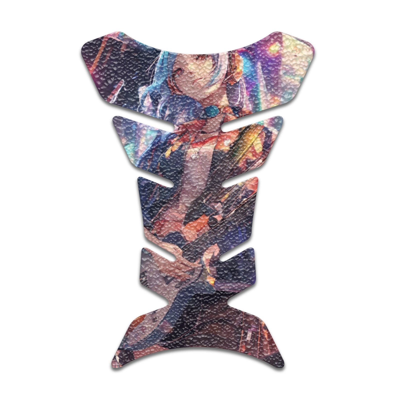 Gas Tank Sticker Motorcycle Tank Pad Protector Anti Slip Fish Bone Anime Artistic - MC Motoparts