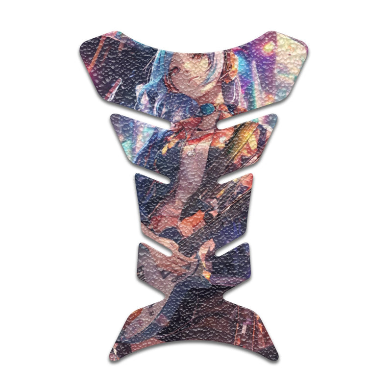 Gas Tank Sticker Motorcycle Tank Pad Protector Anti Slip Fish Bone Anime Artistic - MC Motoparts