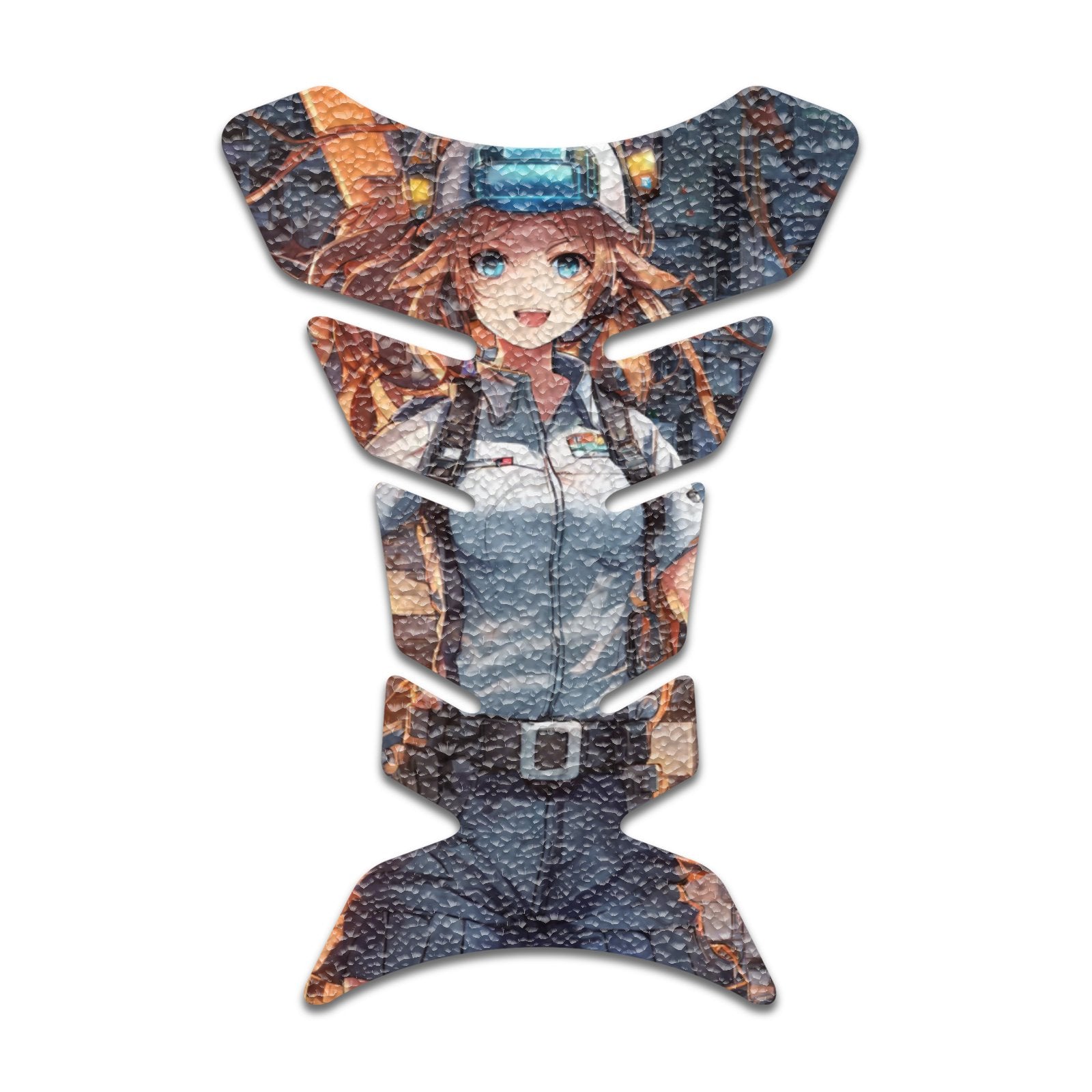 Gas Tank Sticker Motorcycle Tank Pad Protector Anti Slip Fish Bone Abstract Anime - MC Motoparts