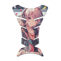 Gas Tank Sticker Motorcycle Tank Pad Protector Anti Slip Fish Bone Abstract Anime - MC Motoparts