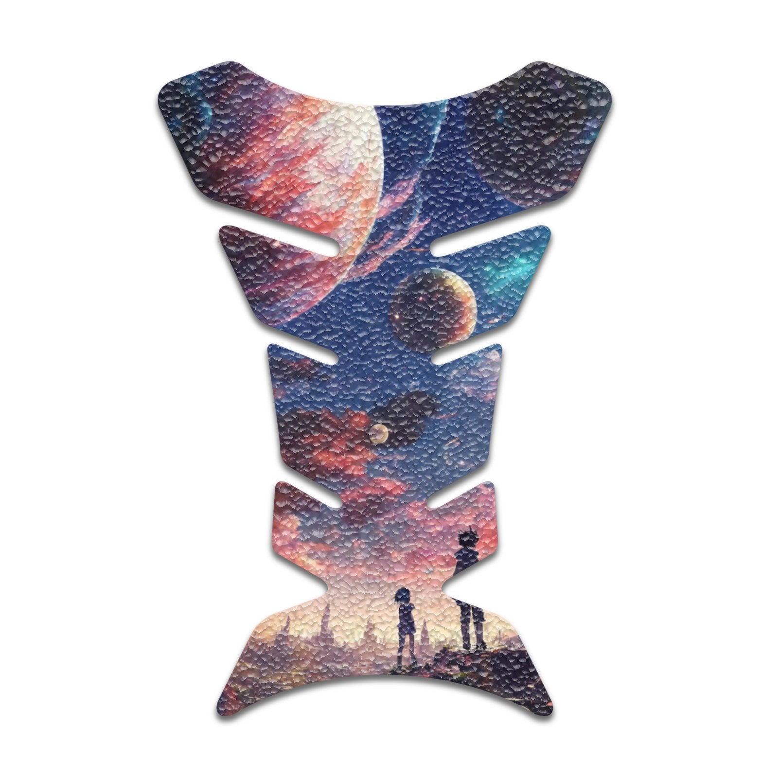 Gas Tank Sticker Motorcycle Tank Pad Protector Anti Slip Fish Bone Japanese Sci Fi - MC Motoparts