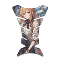 Gas Tank Sticker Motorcycle Tank Pad Protector Anti Slip Fish Bone Abstract Anime - MC Motoparts
