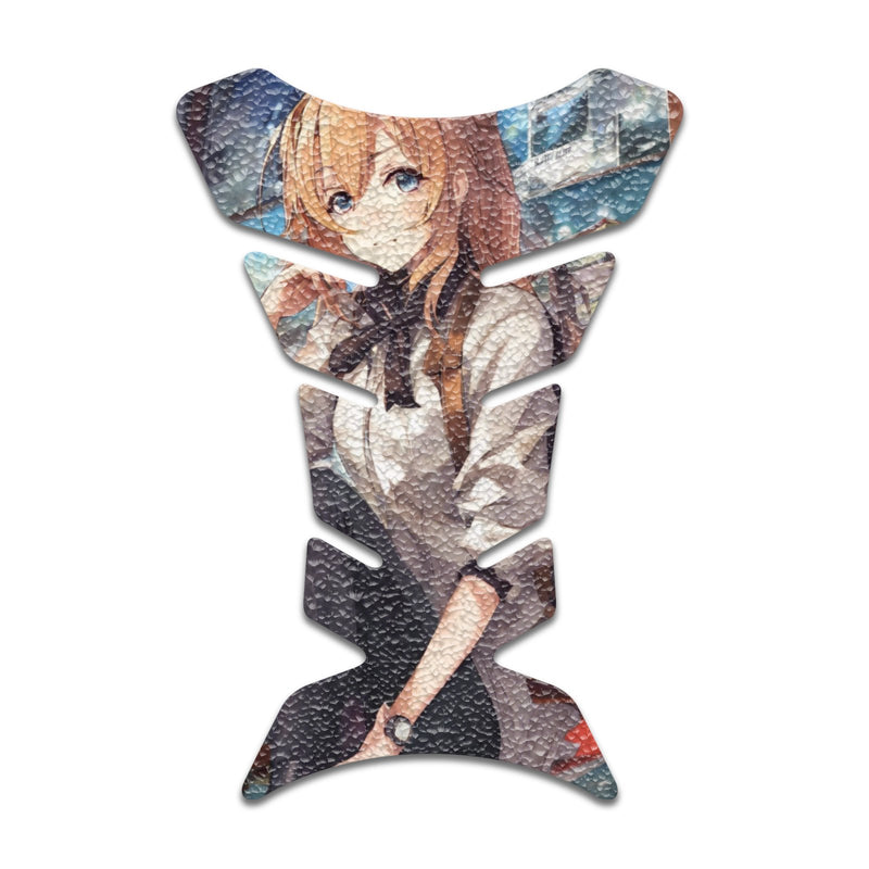 Gas Tank Sticker Motorcycle Tank Pad Protector Anti Slip Fish Bone Abstract Anime - MC Motoparts